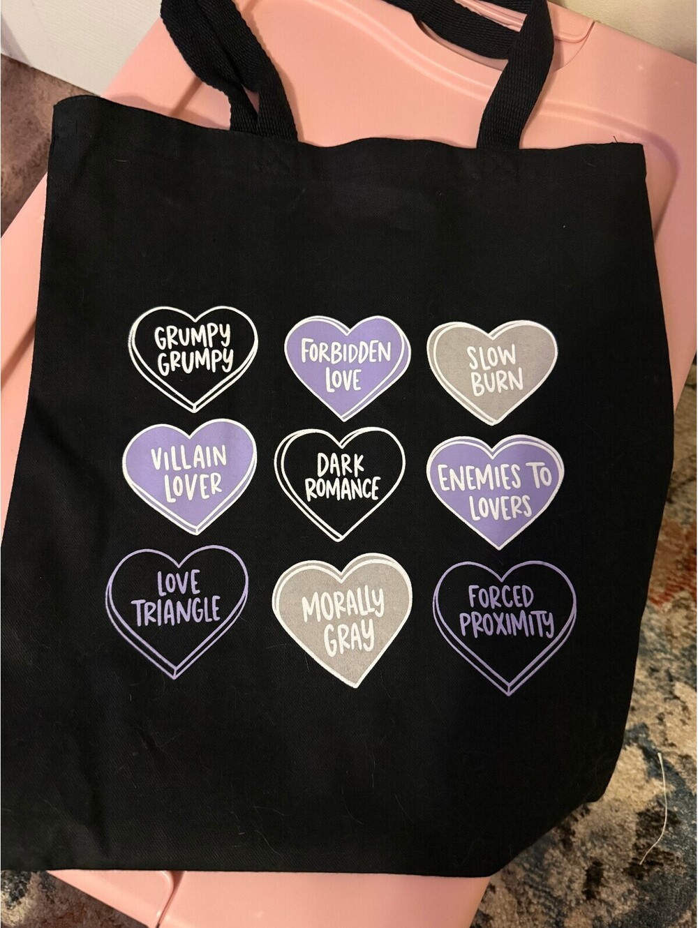 Dark Romance Black Tote Bag